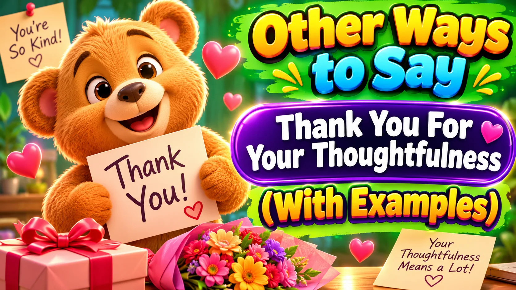 Other Ways to Say “Thank You For Your Thoughtfulness” (With Examples)